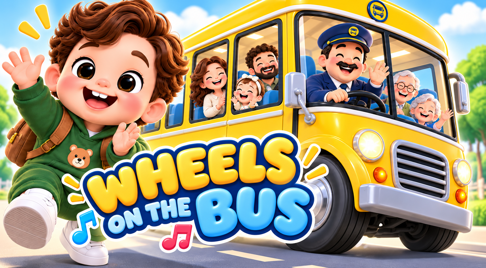 AI generated kids rhyme video thumbnail