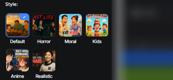 AutoDraft AI thumbnail style selection step